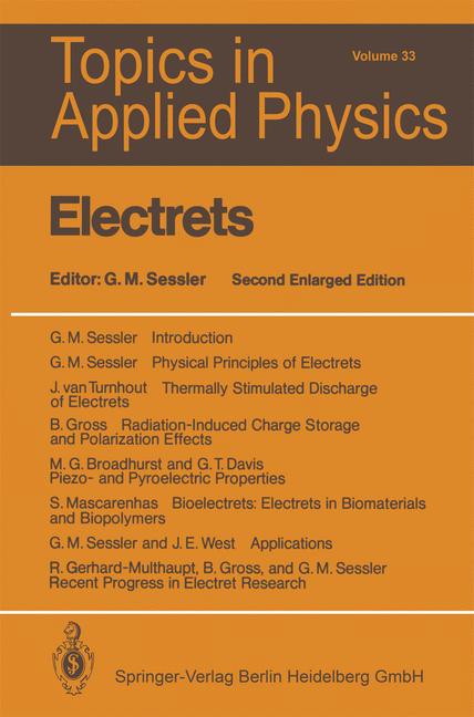 Weitere Ansicht: Electrets | M. G. Broadhurst, G. T. Davis, R. Gerhard-Multhaupt, B. Gross, S. Mascarenhas