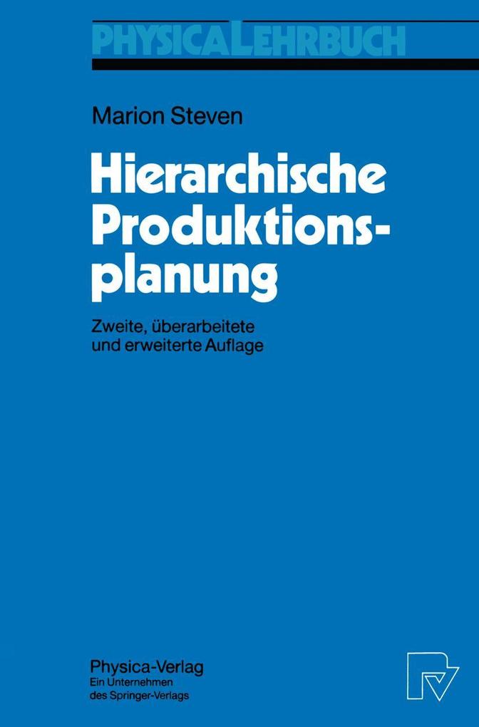 Produktbild: Hierarchische Produktionsplanung | Marion Steven
