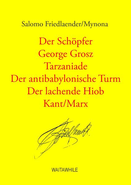 Produktbild: Der lachende Hiob | Salomo Friedlaender/Mynona