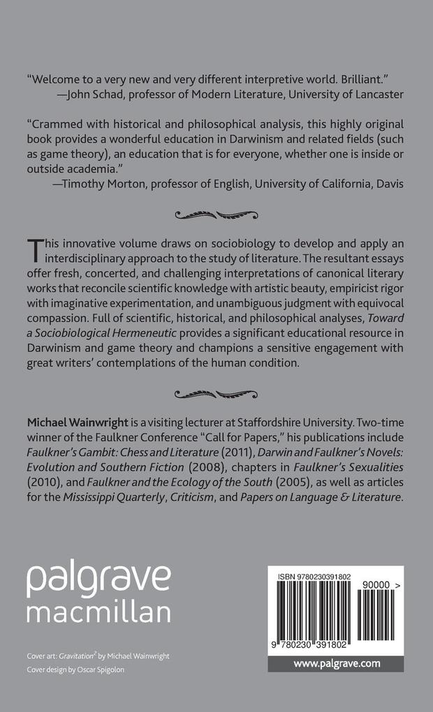 Weitere Ansicht: Toward a Sociobiological Hermeneutic | M. Wainwright