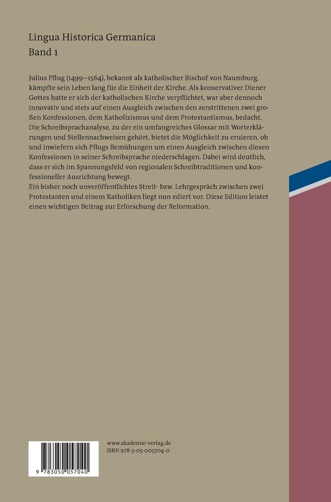 Weitere Ansicht: Die Schreibsprache des Julius Pflug im Konfessionsstreit | Corinna Wandt