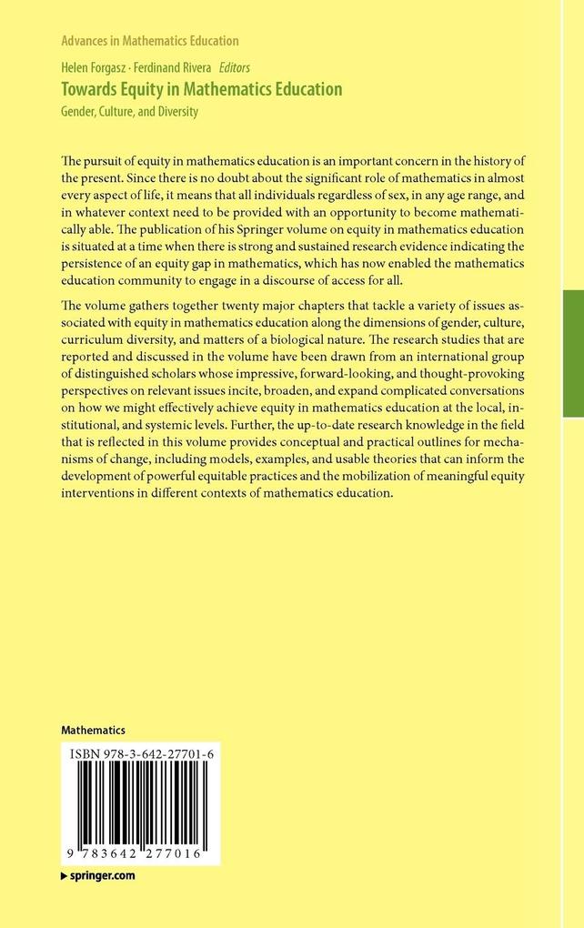 Weitere Ansicht: Towards Equity in Mathematics Education