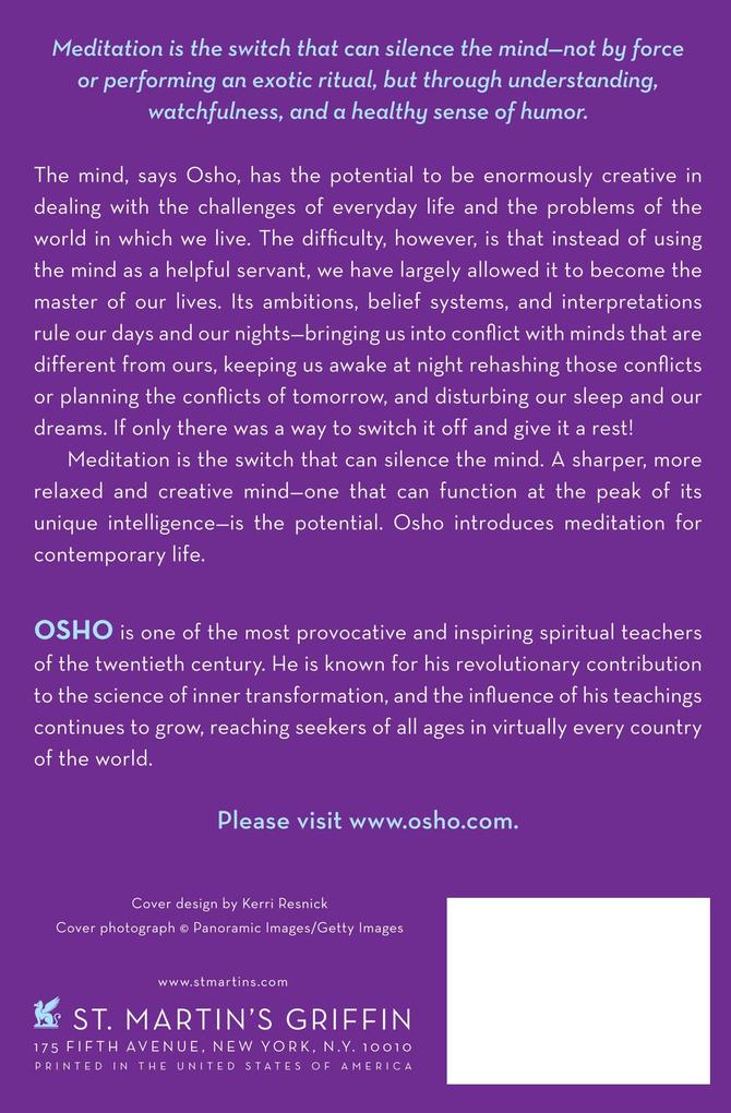Weitere Ansicht: Learning to Silence the Mind | Osho