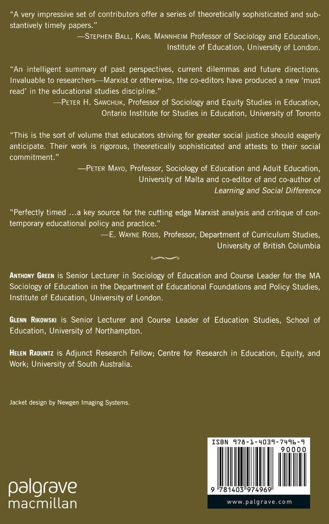 Weitere Ansicht: Renewing Dialogues in Marxism and Education