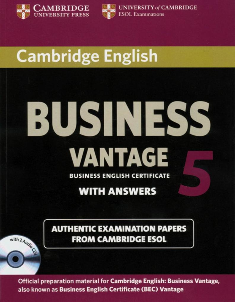 Produktbild: Cambridge BEC. Vantage 5. Student's Book wiith answers and 2 Audio CDs