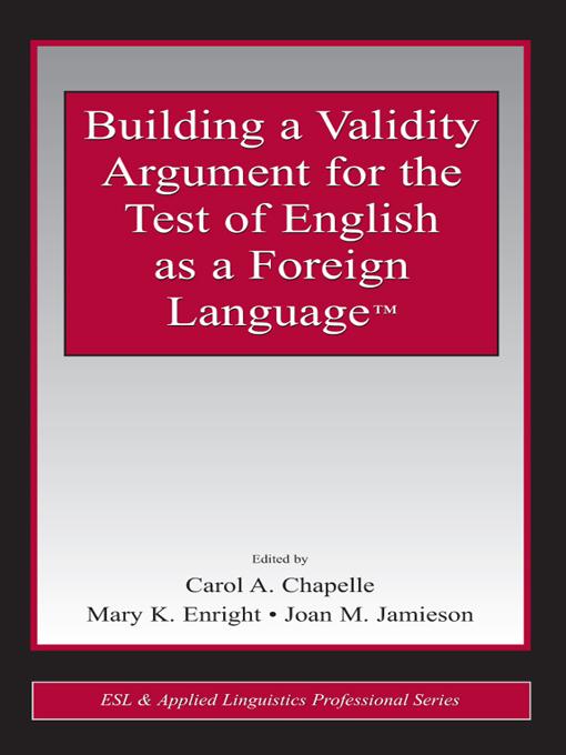 Produktbild: Building a Validity Argument for the Test of English as a Foreign Language(TM)