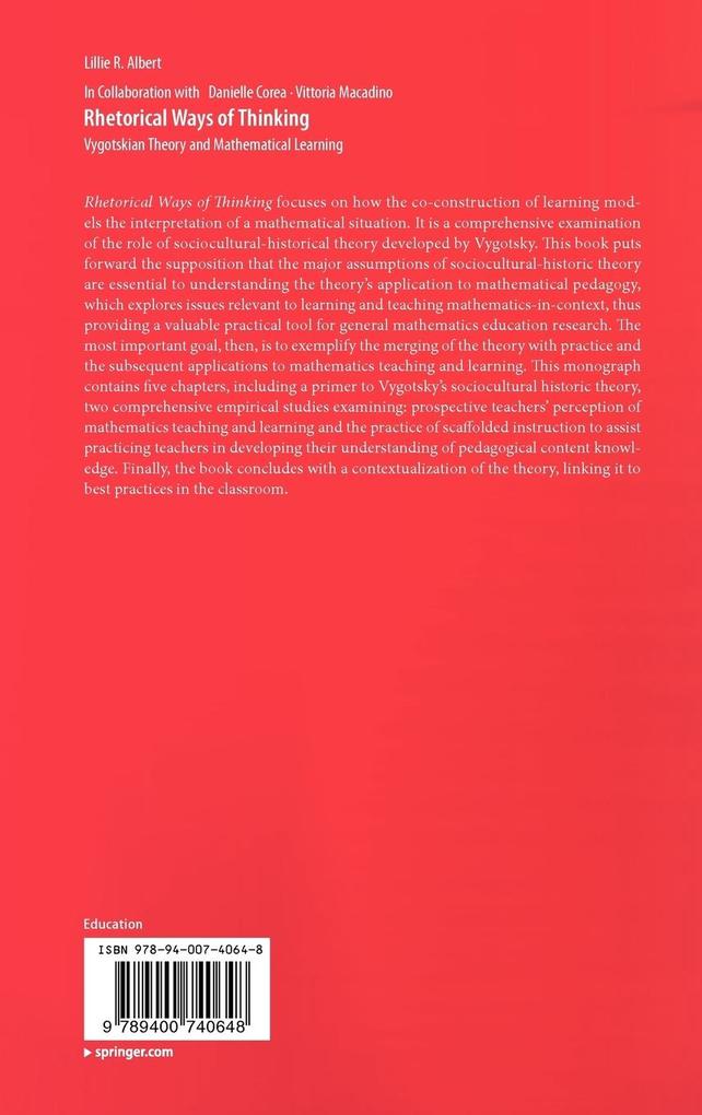 Weitere Ansicht: Rhetorical Ways of Thinking | Lillie R. Albert