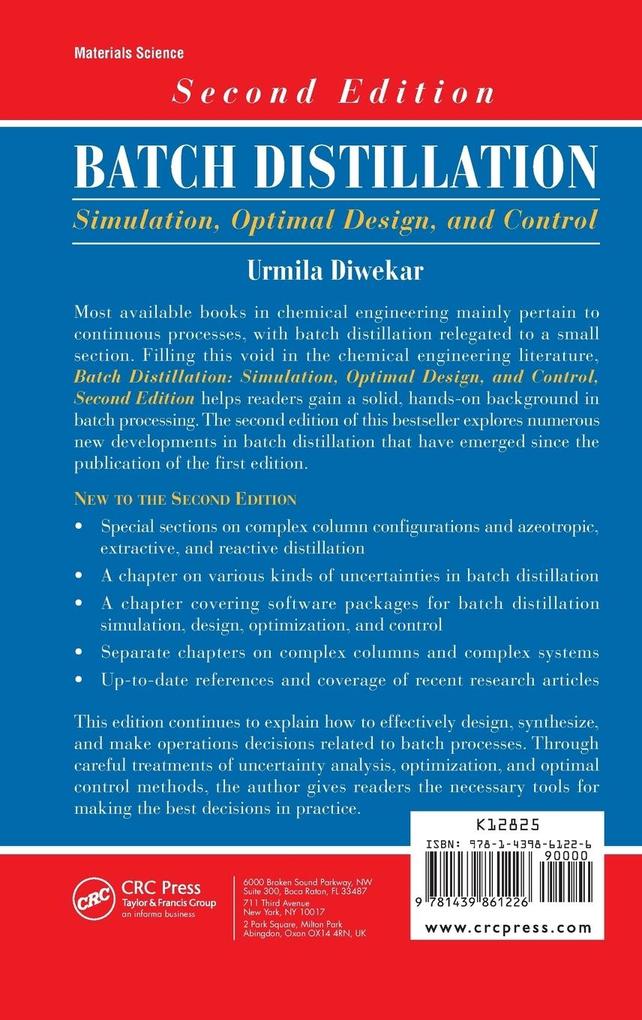 Weitere Ansicht: Batch Distillation | Urmila Diwekar