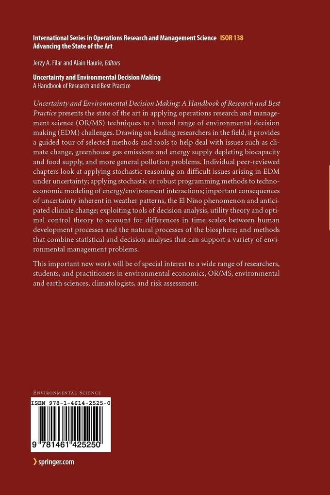 Weitere Ansicht: Uncertainty and Environmental Decision Making