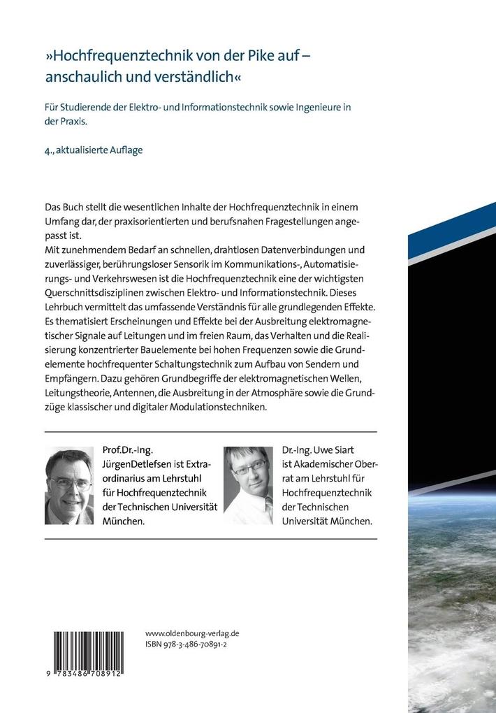 Weitere Ansicht: Grundlagen der Hochfrequenztechnik | Jürgen Detlefsen, Uwe Siart