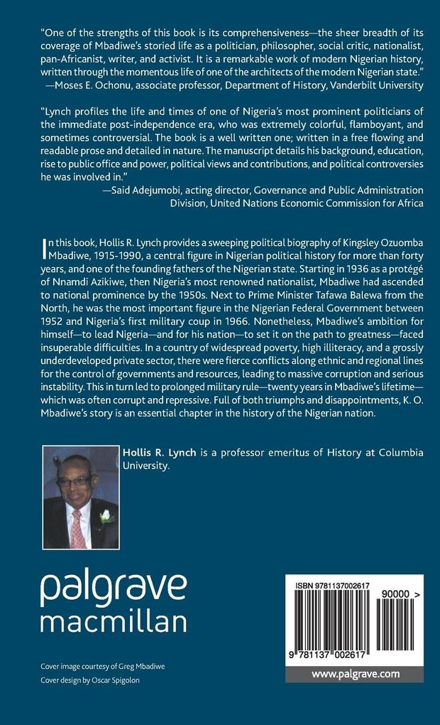 Weitere Ansicht: K. O. Mbadiwe | Hollis R. Lynch