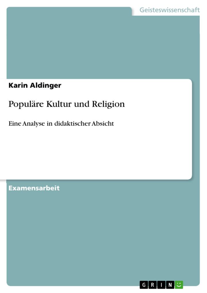 Produktbild: Populäre Kultur und Religion | Karin Aldinger