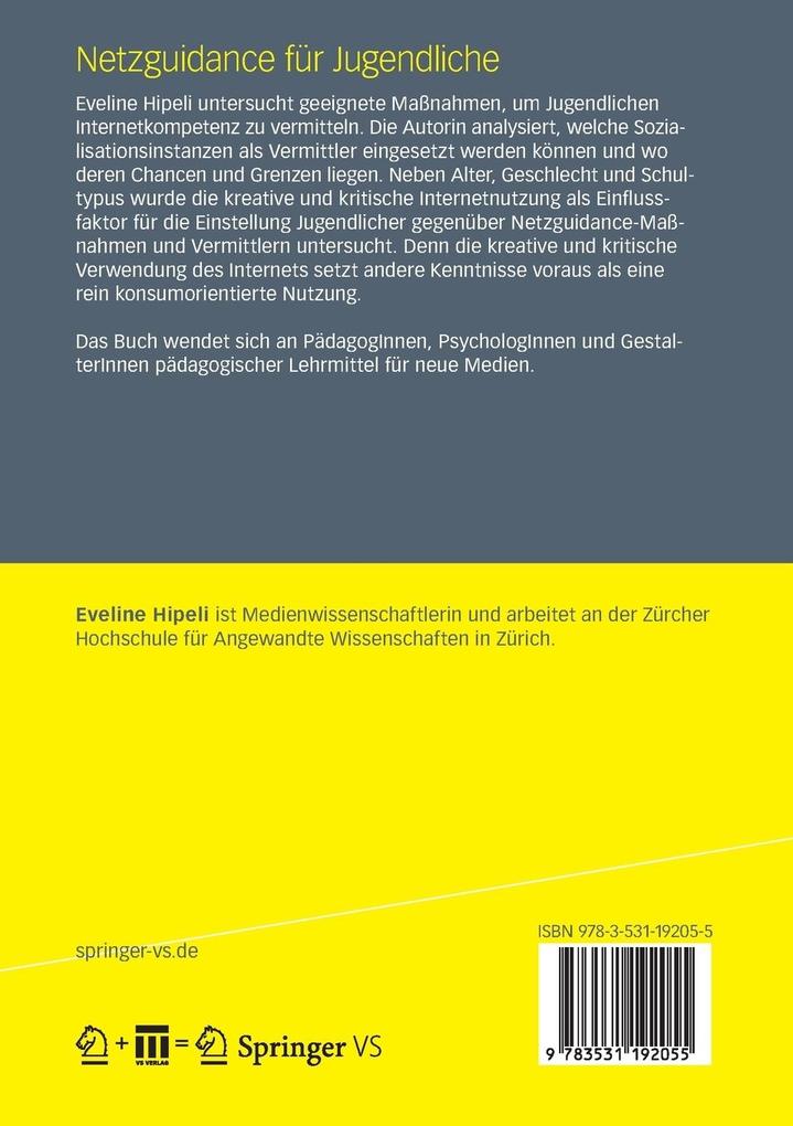 Weitere Ansicht: Netzguidance für Jugendliche | Eveline Hipeli