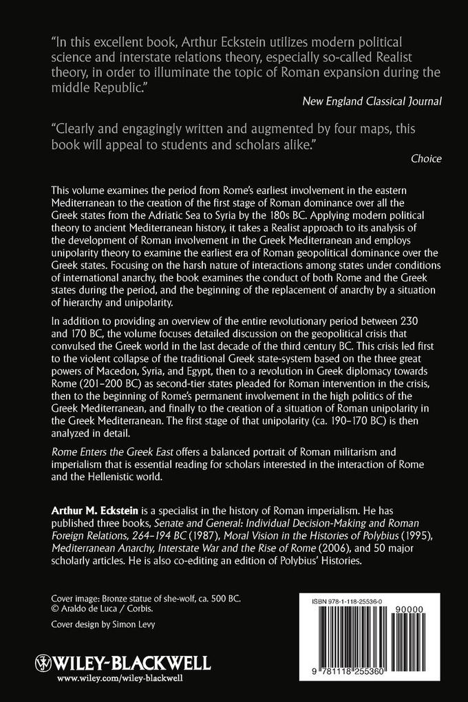 Weitere Ansicht: Rome Enters the Greek East | Arthur M Eckstein, F. Ed. Eckstein, F. Ed Eckstein