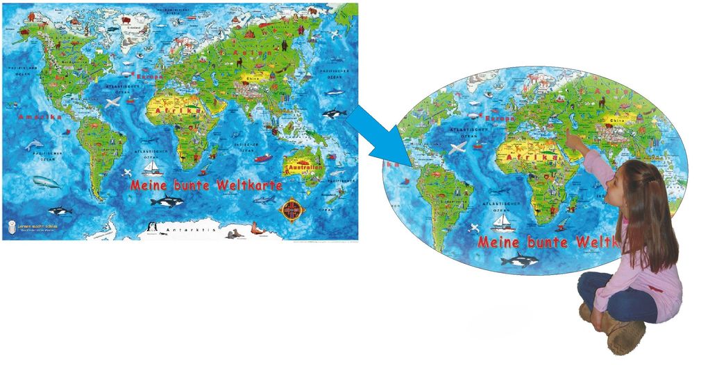 Weitere Ansicht: Meine bunte Weltkarte | Helga Momm