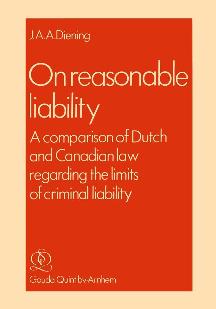 Produktbild: On Reasonable Liability | J. A. Diening