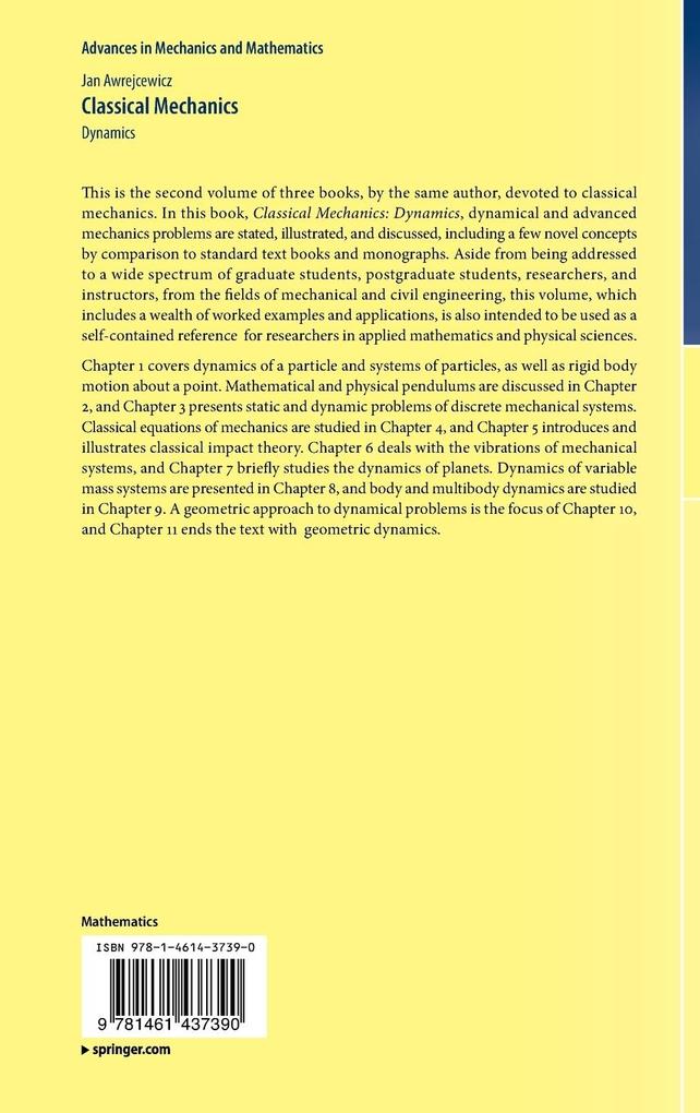 Weitere Ansicht: Classical Mechanics | Jan Awrejcewicz