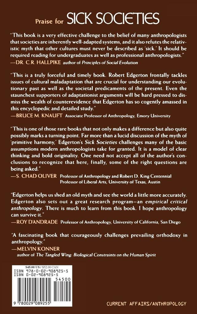 Weitere Ansicht: Sick Societies | Robert B Edgerton