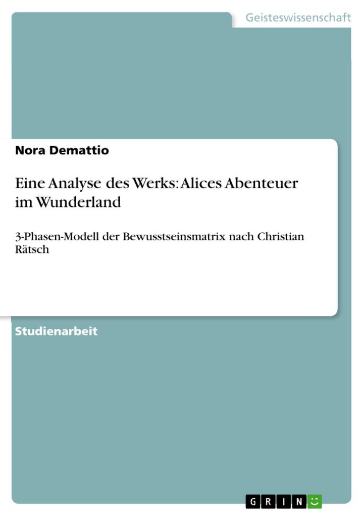 Produktbild: Eine Analyse des Werks: Alices Abenteuer im Wunderland | Nora Demattio