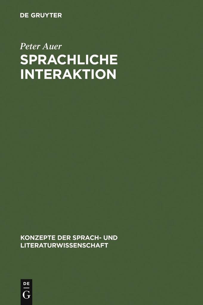 Produktbild: Sprachliche Interaktion | Peter Auer