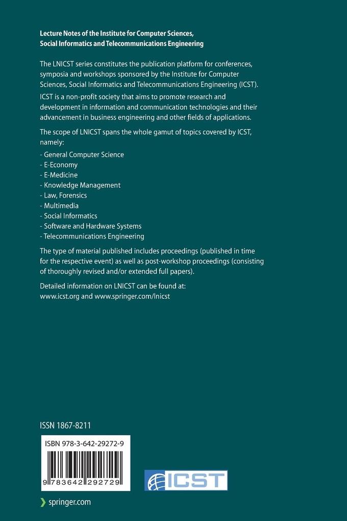 Weitere Ansicht: Testbeds and Research Infrastructure: Development of Networks and Communities