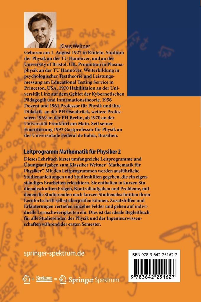 Weitere Ansicht: Leitprogramm Mathematik für Physiker 2 | Klaus Weltner