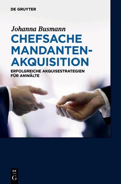 Produktbild: Chefsache Mandantenakquisition | Johanna Busmann