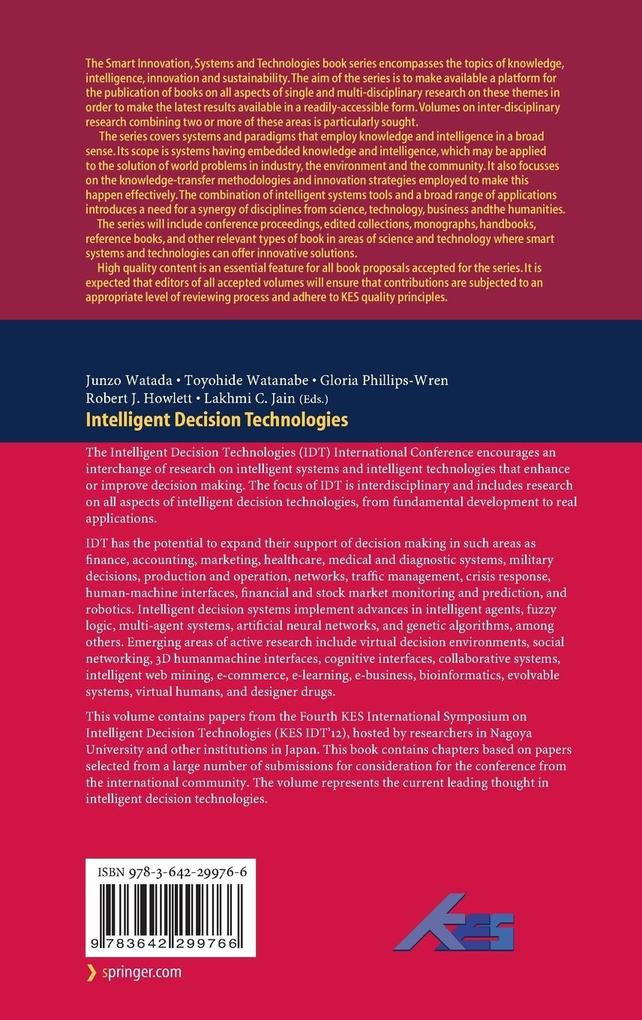 Weitere Ansicht: Intelligent Decision Technologies