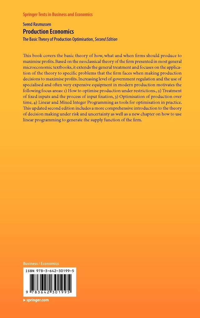 Weitere Ansicht: Production Economics | Svend Rasmussen