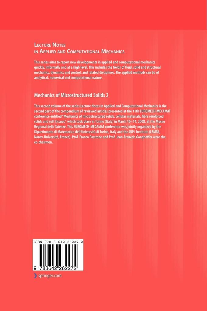 Weitere Ansicht: Mechanics of Microstructured Solids 2