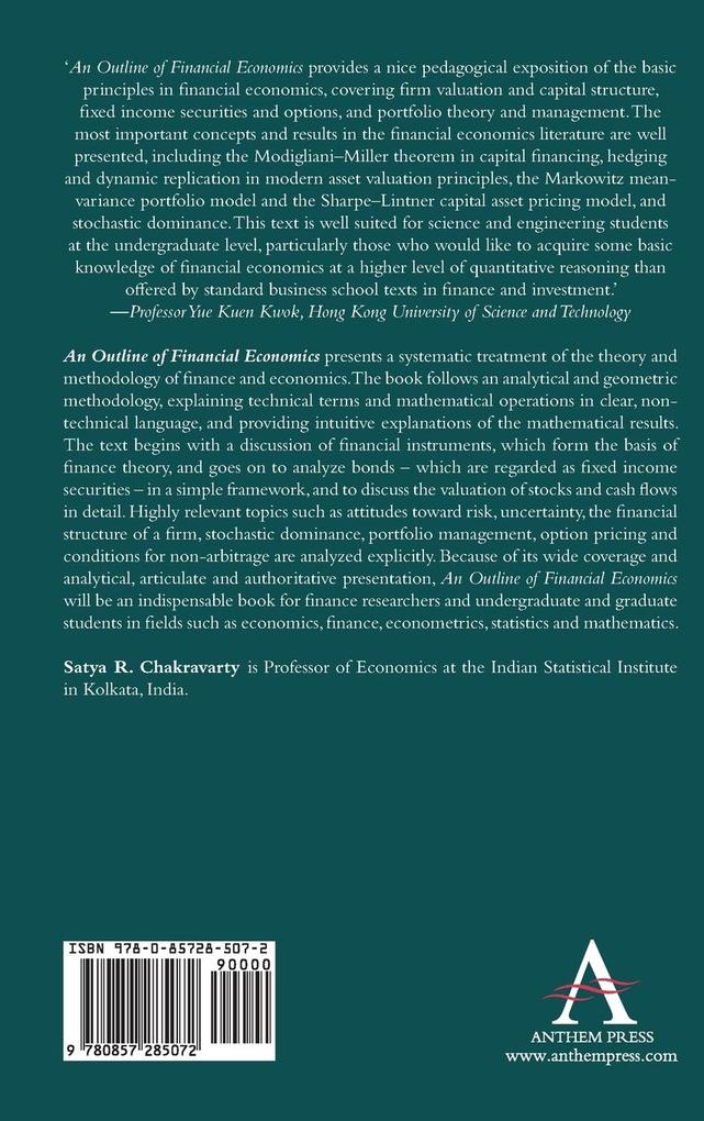 Weitere Ansicht: An Outline of Financial Economics | Satya R. Chakravarty