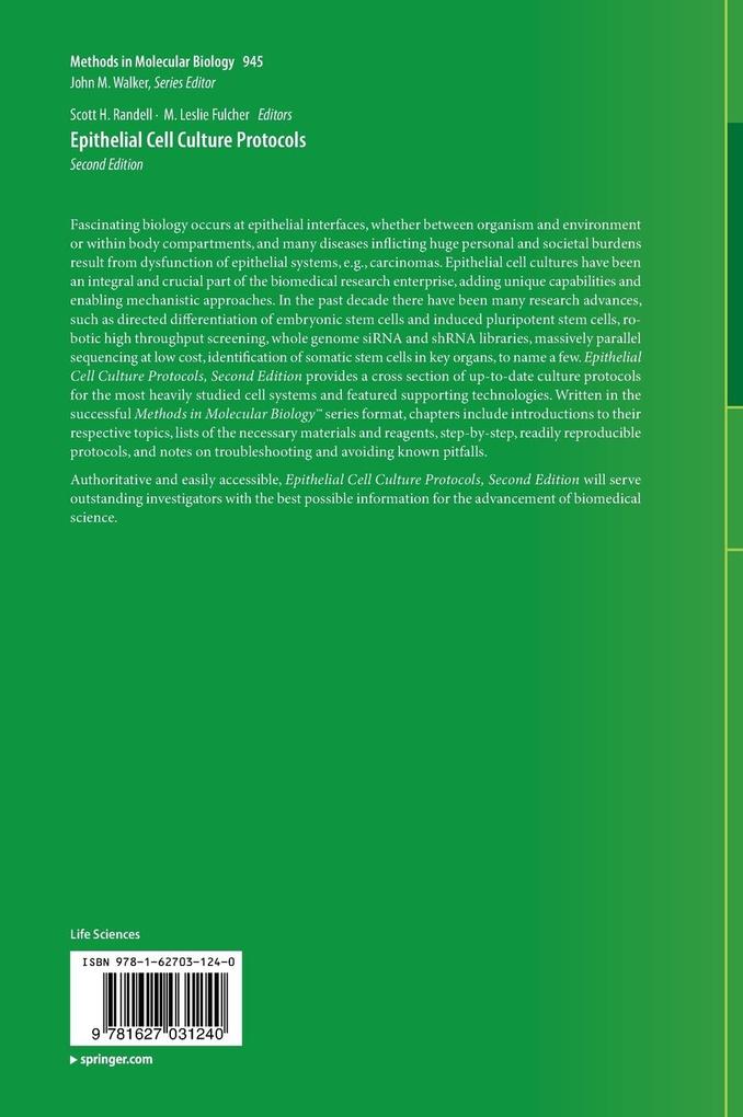Weitere Ansicht: Epithelial Cell Culture Protocols