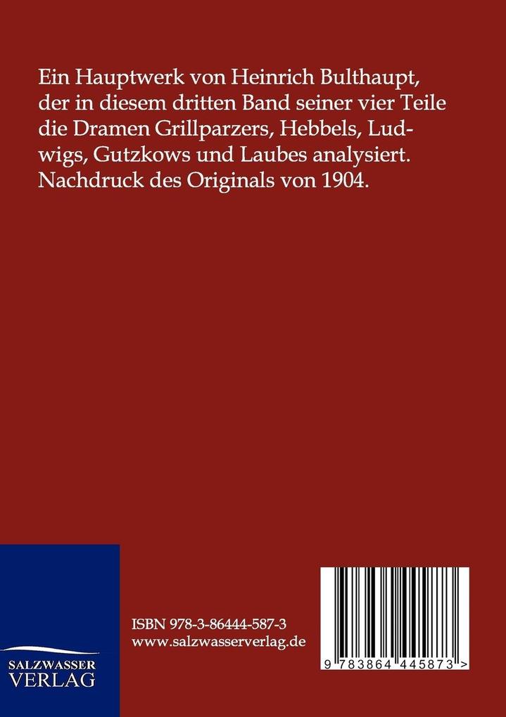 Weitere Ansicht: Dramaturgie des Schauspiels | Heinrich Bulthaupt