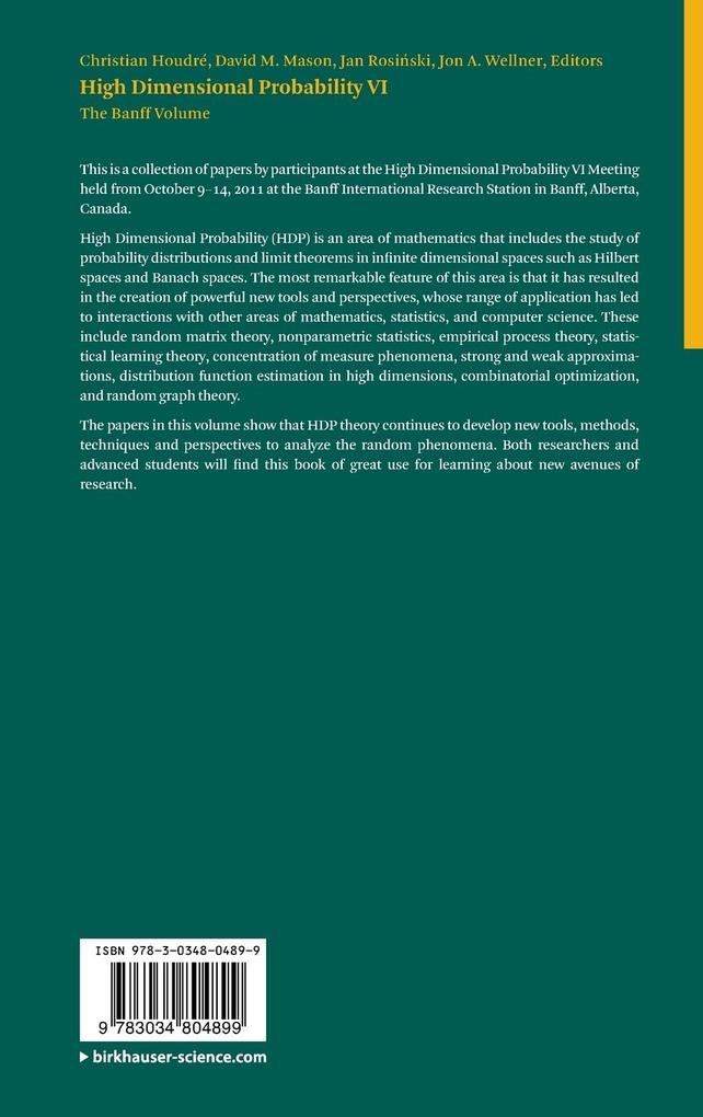 Weitere Ansicht: High Dimensional Probability VI