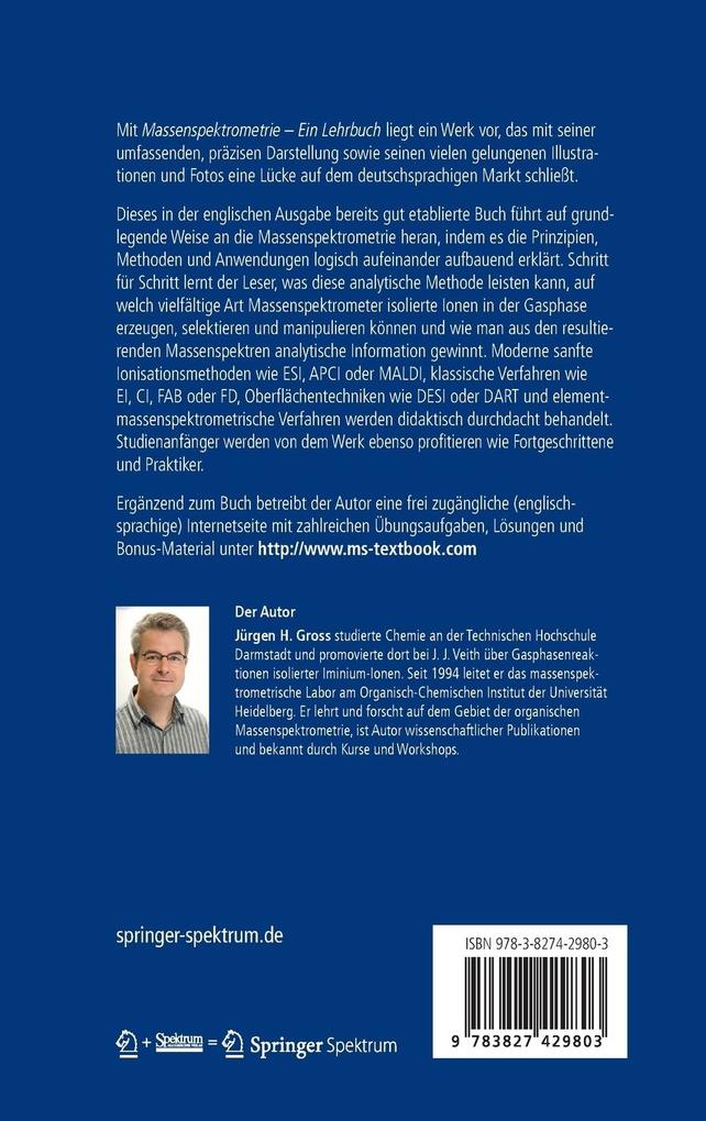 Weitere Ansicht: Massenspektrometrie | Jürgen H Gross