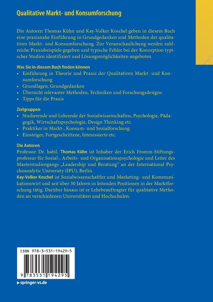 Weitere Ansicht: Qualitative Markt- und Konsumforschung | Thomas Kühn, Kay-Volker Koschel