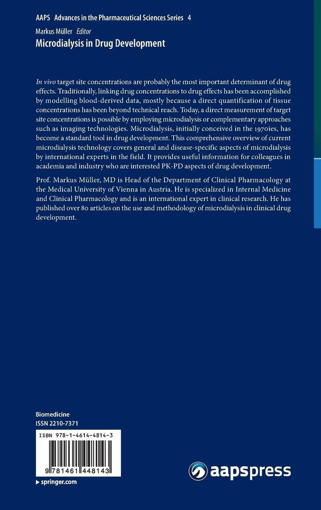 Weitere Ansicht: Microdialysis in Drug Development