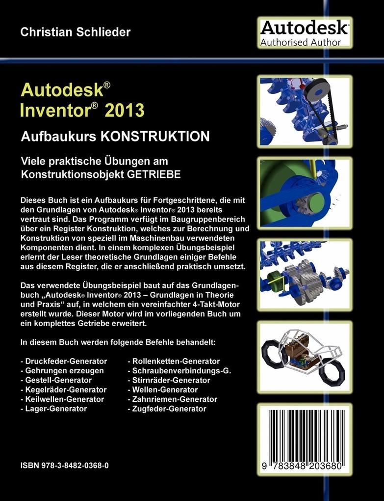 Weitere Ansicht: Autodesk Inventor 2013 - Aufbaukurs KONSTRUKTION | Christian Schlieder