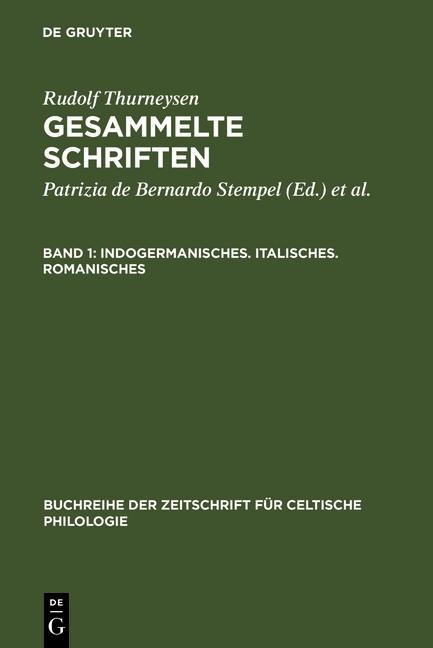 Produktbild: Indogermanisches. Italisches. Romanisches | Rudolf Thurneysen
