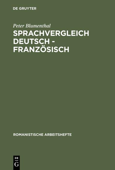 Produktbild: Sprachvergleich Deutsch - Französisch | Peter Blumenthal