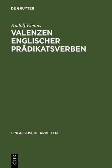 Produktbild: Valenzen englischer Prädikatsverben | Rudolf Emons