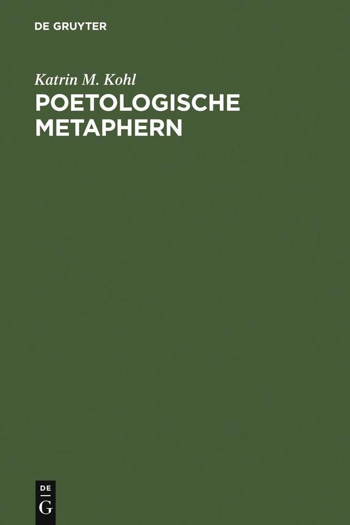 Produktbild: Poetologische Metaphern | Katrin M. Kohl