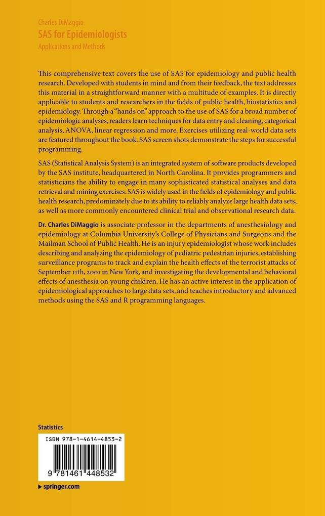 Weitere Ansicht: SAS for Epidemiologists | Charles DiMaggio