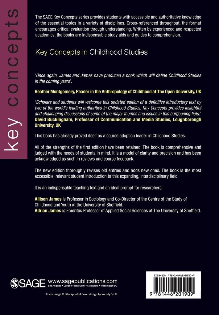 Weitere Ansicht: Key Concepts in Childhood Studies | Allison James, Adrian L James
