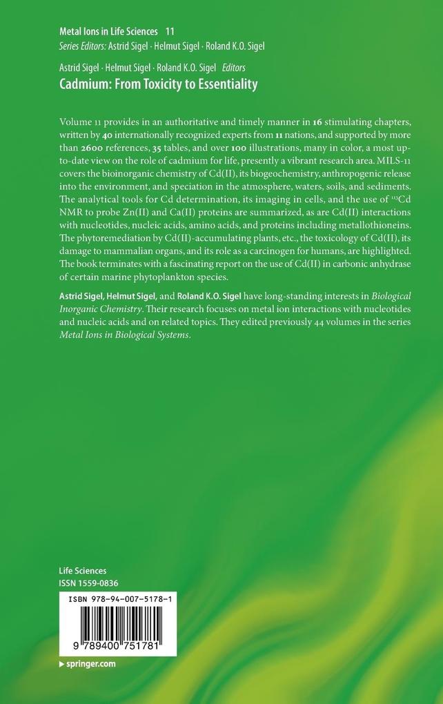 Weitere Ansicht: Cadmium: From Toxicity to Essentiality