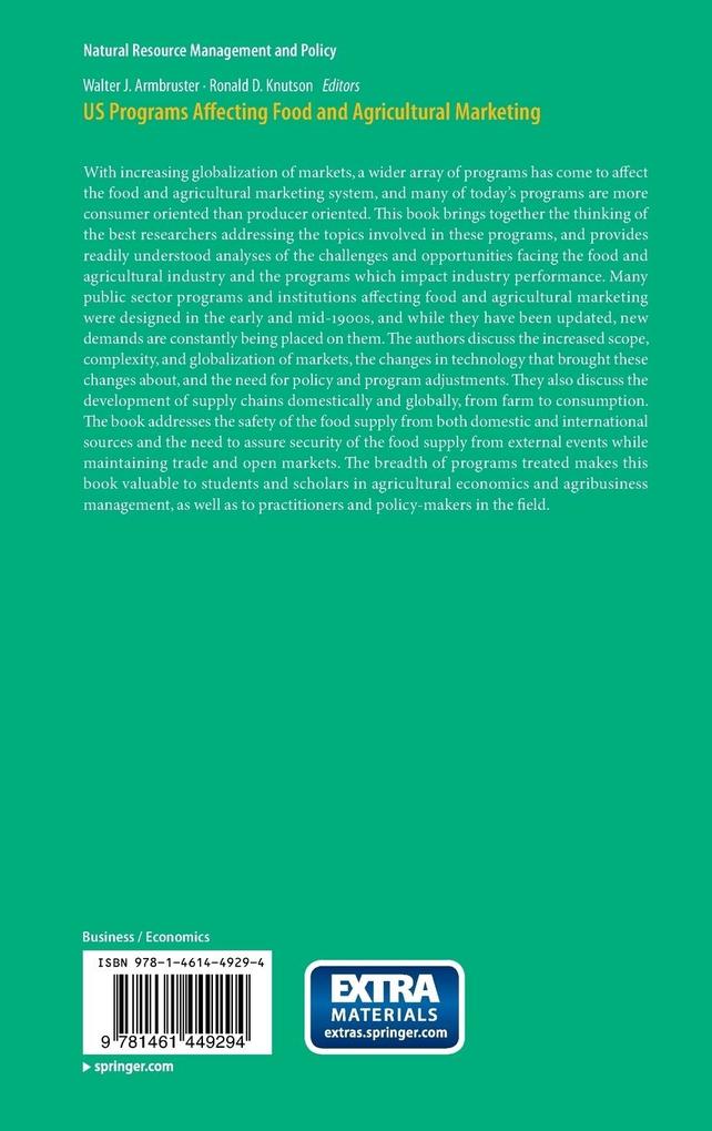 Weitere Ansicht: US Programs Affecting Food and Agricultural Marketing