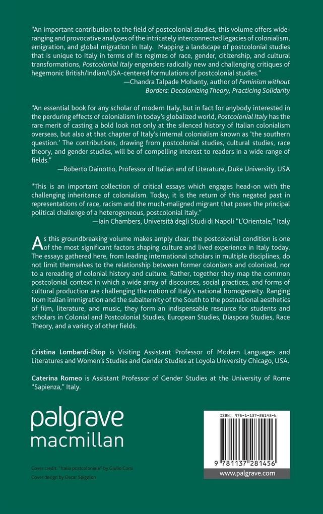 Weitere Ansicht: Postcolonial Italy | Cristina Lombardi-Diop