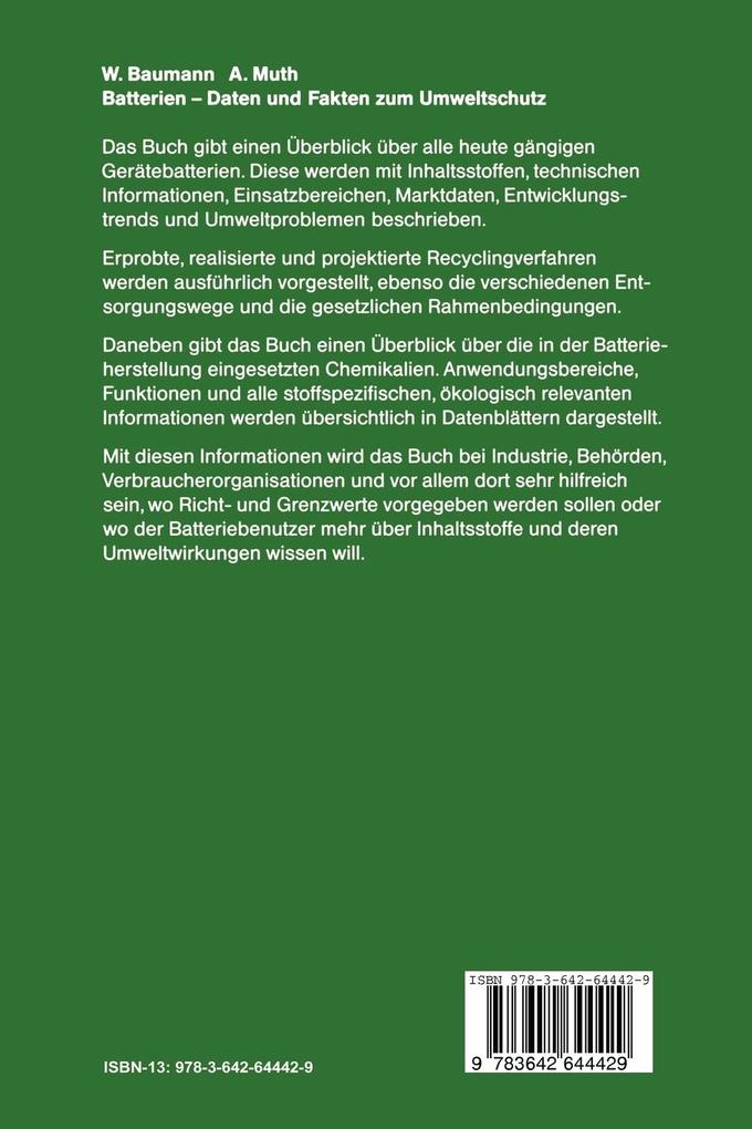 Weitere Ansicht: Batterien | Werner Baumann, Anneliese Muth