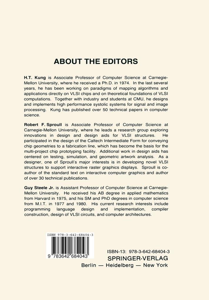 Weitere Ansicht: VLSI Systems and Computations