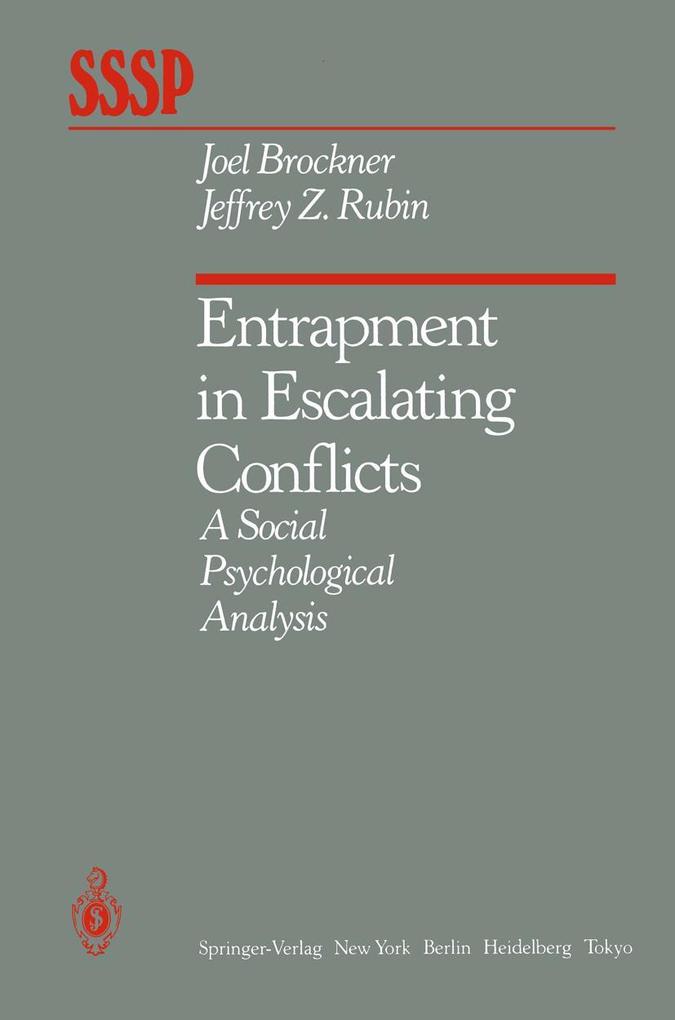 Produktbild: Entrapment in Escalating Conflicts | J. Brockner, J.Z. Rubin, Joel Brockner